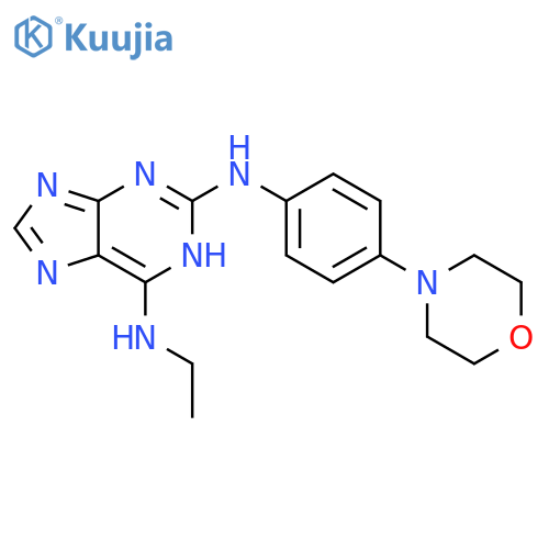 1H-PURINE-2,6-DIAMINE, N6-ETHYL-N2-[4-(4-MORPHOLINYL)PHENYL]- structure