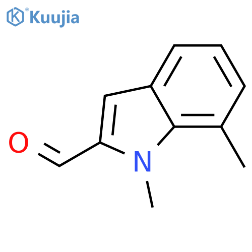 1,7-Dimethyl-1H-indole-2-carbaldehyde structure
