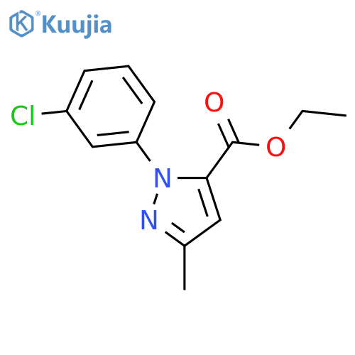 Ethyl 1-(3-chlorophenyl)-3-methyl-1H-pyrazole-5-carboxylate structure