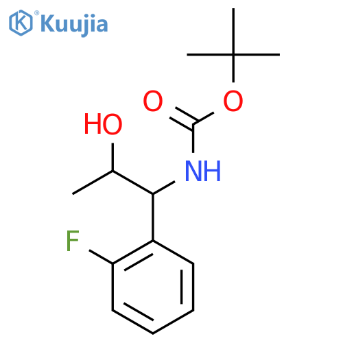 tert-butyl N-[1-(2-fluorophenyl)-2-hydroxypropyl]carbamate structure