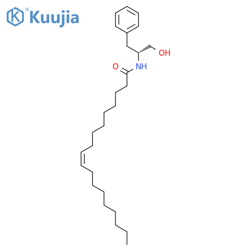 9-Octadecenamide, N-[(1R)-1-(hydroxymethyl)-2-phenylethyl]-, (9Z)- structure