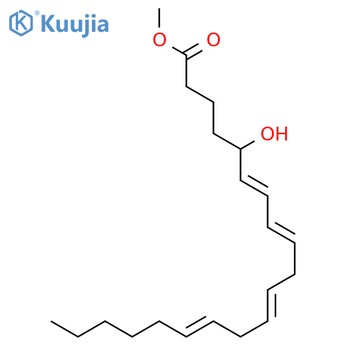 6,8,11,14-Eicosatetraenoic acid, 5-hydroxy-, methyl ester, (6E,8Z,11Z,14Z)- structure