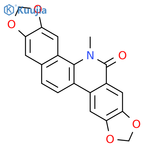 5-Methyl-5H-[1,3]dioxolo[4,5-j][1,3]dioxolo[4',5':4,5]benzo[1,2-c]phenanthridin-6-on structure