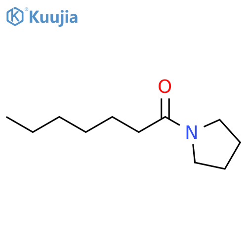 Pyrrolidine, 1-(1-oxoheptyl)- structure