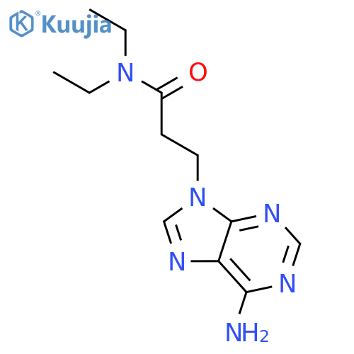 9H-PURINE-9-PROPANAMIDE, 6-AMINO-N,N-DIETHYL- structure