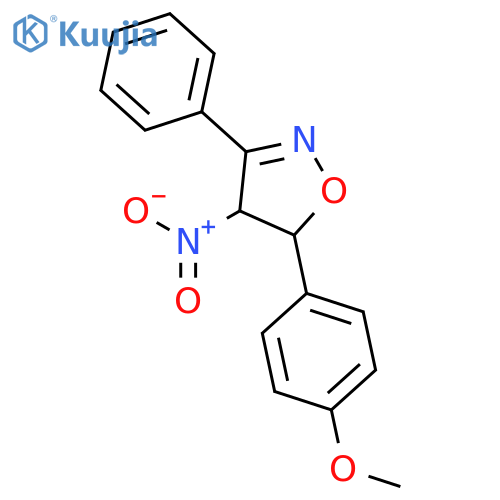ISOXAZOLE, 4,5-DIHYDRO-5-(4-METHOXYPHENYL)-4-NITRO-3-PHENYL- structure