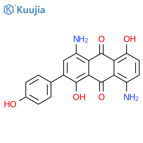 9,10-Anthracenedione,4,8-diamino-1,5-dihydroxy-2-(4-hydroxyphenyl)- structure