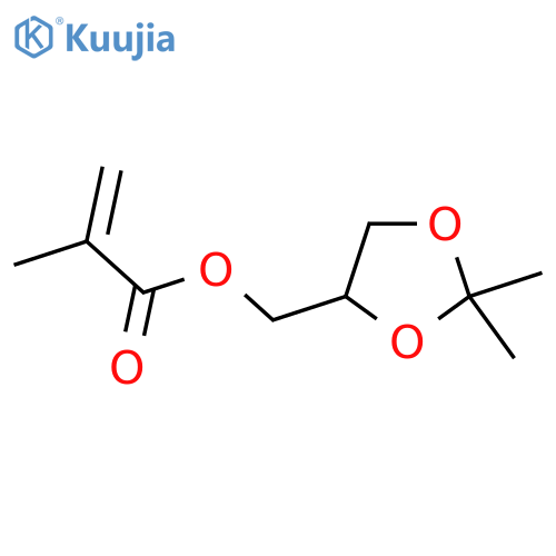 (2,2-dimethyl-1,3-dioxolan-4-yl)methyl methacrylate structure