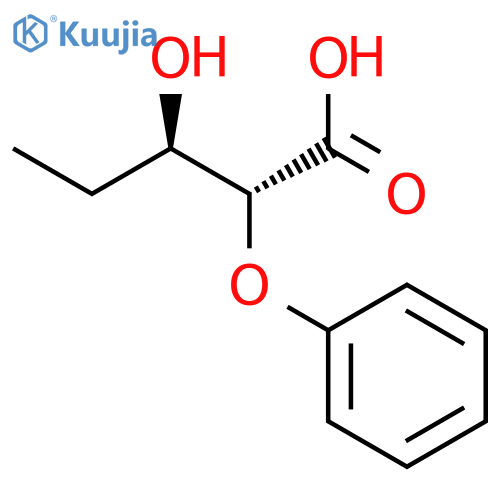 PENTANOIC ACID, 3-HYDROXY-2-PHENOXY-, (R*,R*)- structure