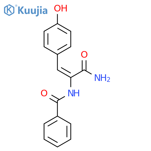 Benzamide, N-[1-(aminocarbonyl)-2-(4-hydroxyphenyl)ethenyl]- structure