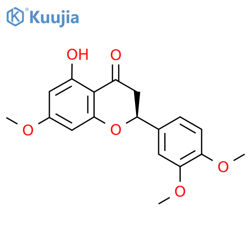 (2S)-2-(3,4-Dimethoxyphenyl)-5-hydroxy-7-methoxy-2,3-dihydrochromen-4-one structure