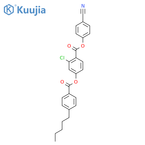 BENZOIC ACID, 2-CHLORO-4-[(4-PENTYLBENZOYL)OXY]-, 4-CYANOPHENYL ESTER structure