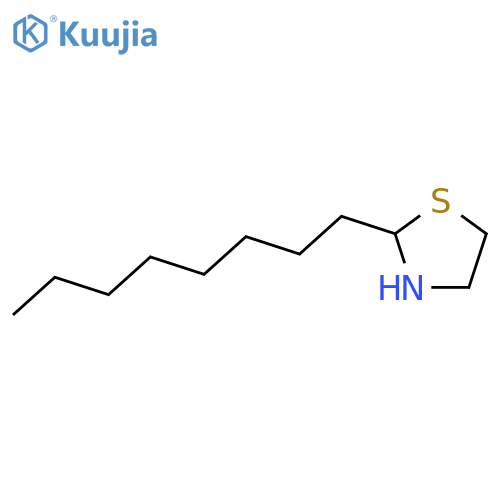 Thiazolidine, 2-octyl- structure