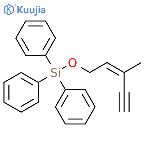 Silane, [(3-methyl-2-penten-4-ynyl)oxy]triphenyl-, (Z)- (9CI) structure