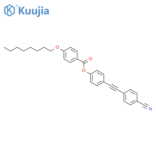 BENZOIC ACID, 4-(OCTYLOXY)-, 4-[(4-CYANOPHENYL)ETHYNYL]PHENYL ESTER structure