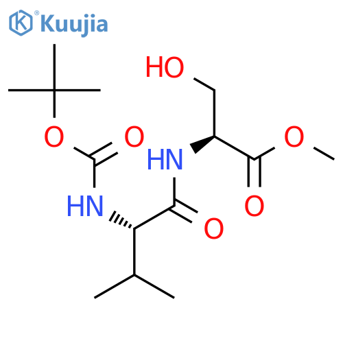 SERINE, N-[(1,1-DIMETHYLETHOXY)CARBONYL]-L-VALYL-, METHYL ESTER structure