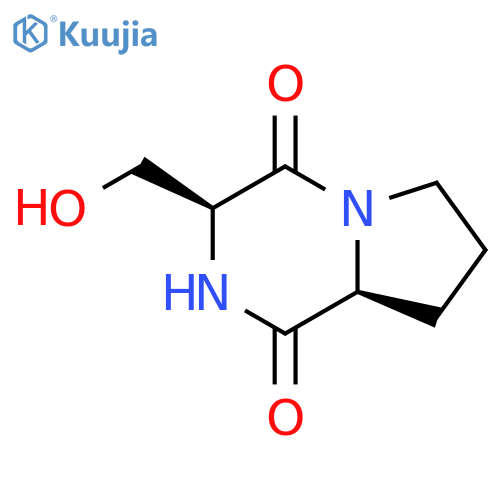 (3S,8aS)-3-(hydroxymethyl)-octahydropyrrolo1,2-apiperazine-1,4-dione structure