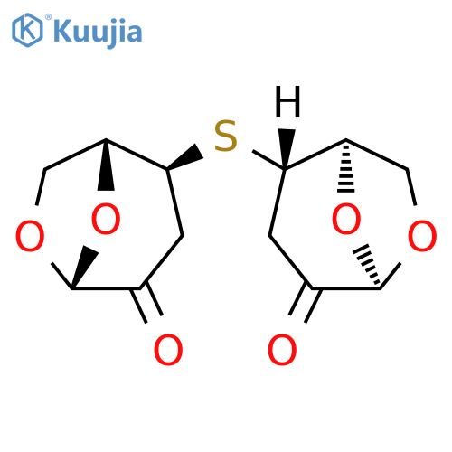 .beta.-D-erythro-Hexopyranos-2-ulose, 4,4-thiobis1,6-anhydro-3,4-dideoxy- structure