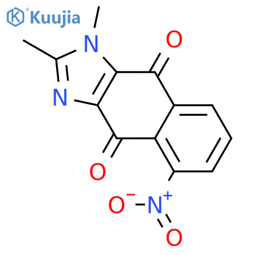 1H-NAPHTH[2,3-D]IMIDAZOLE-4,9-DIONE, 1,2-DIMETHYL-5-NITRO- structure