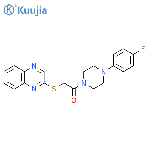 1-4-(4-fluorophenyl)piperazin-1-yl-2-(quinoxalin-2-ylsulfanyl)ethan-1-one structure