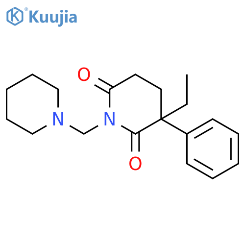 3-ethyl-3-phenyl-1-(piperidin-1-ylmethyl)piperidine-2,6-dione structure