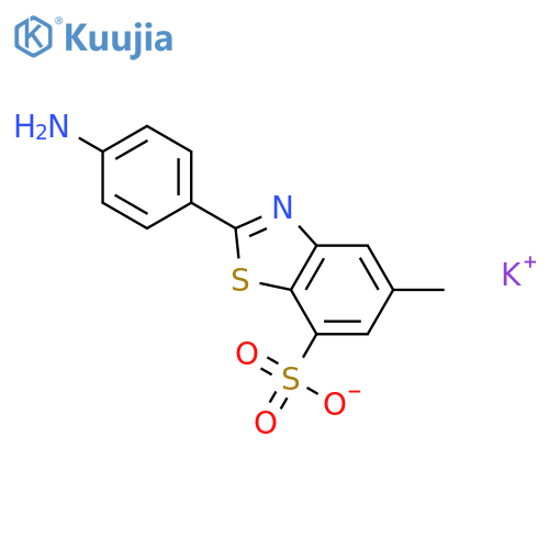 potassium 2-(4-aminophenyl)-5-methyl-1,3-benzothiazole-7-sulfonate structure