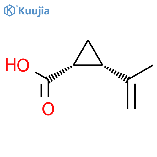 Cyclopropanecarboxylic acid, 2-(1-methylethenyl)-, cis- structure