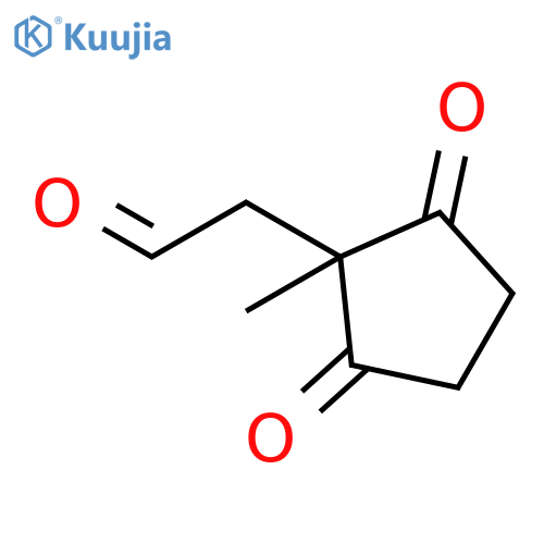 Cyclopentaneacetaldehyde, 1-methyl-2,5-dioxo- structure