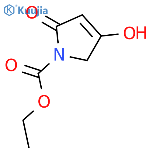 2,5-dihydro-4-hydroxy-2-oxo-1H-Pyrrole-1-carboxylic acid ethyl ester structure