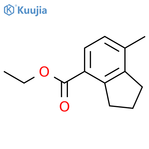 Ethyl 7-methyl-2,3-dihydro-1H-indene-4-carboxylate structure