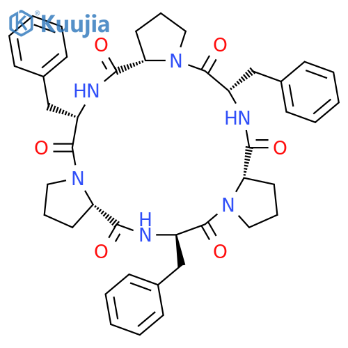 Cyclo(D-phenylalanyl-L-prolyl-L-phenylalanyl-L-prolyl-L-phenylalanyl-L-prolyl) structure