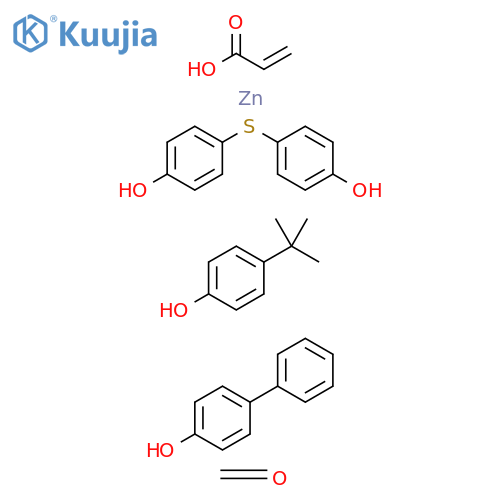2-Propenoicacid,zincsalt,polymerwith[1,1'-biphenyl]-4-ol,4-(1,1-dimethylethyl)phenol,formaldehydeand4,4'-thiobis[phenol] structure