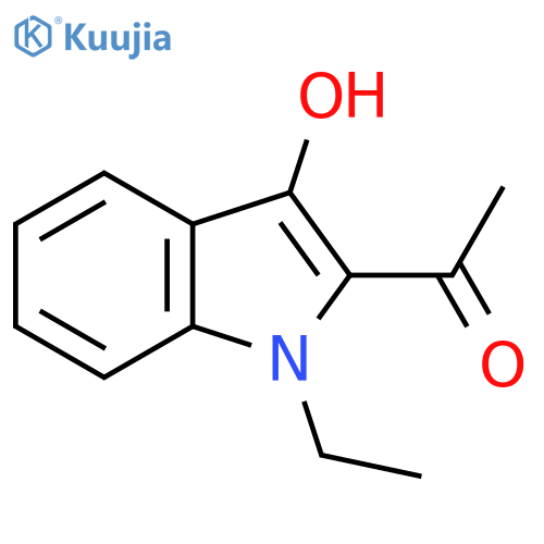 1-(1-ethyl-3-hydroxy-1H-indol-2-yl)-Ethanone structure