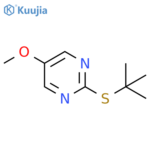 Pyrimidine, 2-[(1,1-dimethylethyl)thio]-5-methoxy- structure