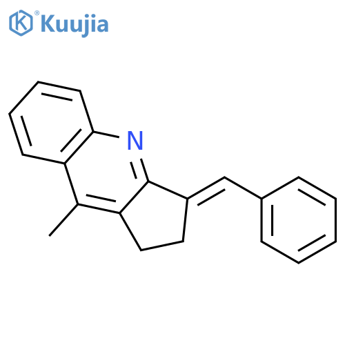 1H-Cyclopenta[b]quinoline, 2,3-dihydro-9-methyl-3-(phenylmethylene)- structure
