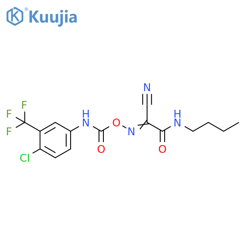 Acetamide,N-butyl-2-[[[[[4-chloro-3-(trifluoromethyl)phenyl]amino]carbonyl]oxy]imino]-2-cyano- structure