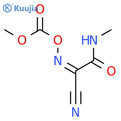 Acetamide, 2-cyano-2-[[(methoxycarbonyl)oxy]imino]-N-methyl- structure