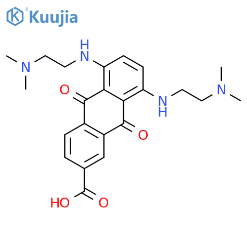 5,8-bis{[2-(dimethylamino)ethyl]amino}-9,10-dioxo-9,10-dihydroanthracene-2-carboxylic acid structure