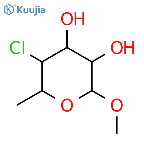5-chloro-2-methoxy-6-methyloxane-3,4-diol structure