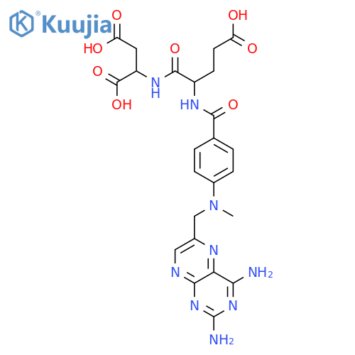 L-Aspartic acid,N-[4-[[(2,4-diamino-6-pteridinyl)methyl]methylamino]benzoyl]-L-a-glutamyl- (9CI) structure