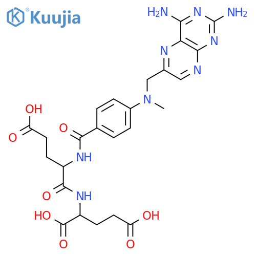 L-Glutamic acid,N-[4-[[(2,4-diamino-6-pteridinyl)methyl]methylamino]benzoyl]-L-a-glutamyl- (9CI) structure
