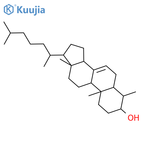4alpha-methyl-5alpha-cholest-7-en-3beta-ol structure