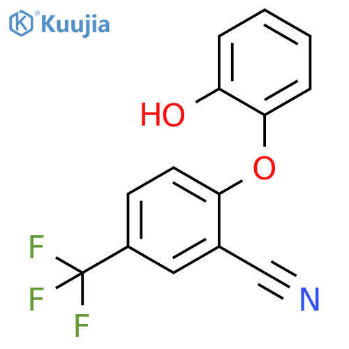 Benzonitrile, 2-(2-hydroxyphenoxy)-5-(trifluoromethyl)- structure