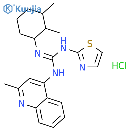 2-(2,3-dimethylcyclohexyl)-1-(2-methylquinolin-4-yl)-3-(1,3-thiazol-2-yl)guanidine hydrochloride structure