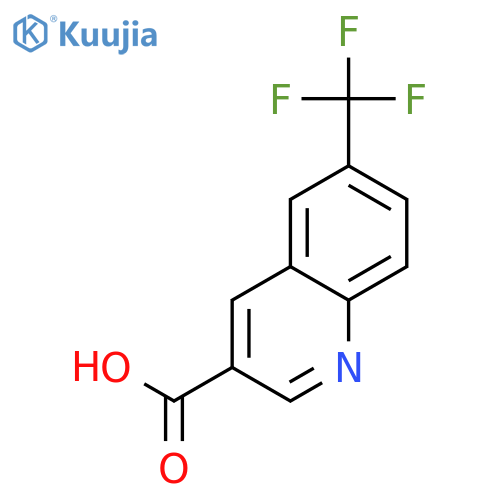 6-(trifluoromethyl)quinoline-3-carboxylic acid structure