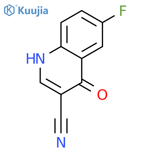 6-fluoro-4-oxo-1,4-dihydroquinoline-3-carbonitrile structure