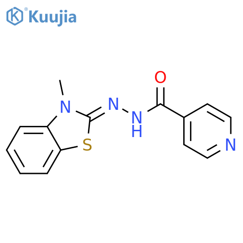 N'-(2E)-3-methyl-2,3-dihydro-1,3-benzothiazol-2-ylidenepyridine-4-carbohydrazide structure