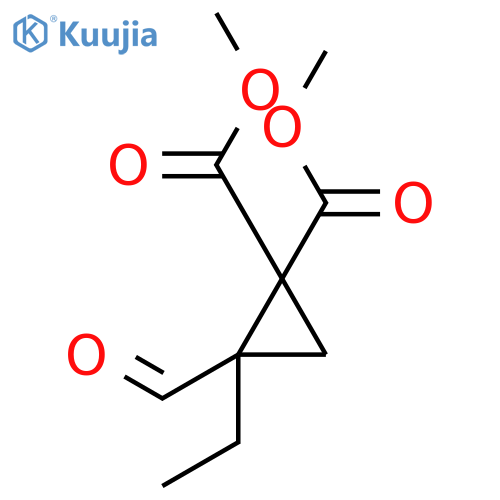 1,1-Cyclopropanedicarboxylic acid, 2-ethyl-2-formyl-, dimethyl ester structure