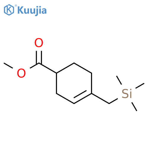 3-Cyclohexene-1-carboxylic acid, 4-[(trimethylsilyl)methyl]-, methyl ester structure