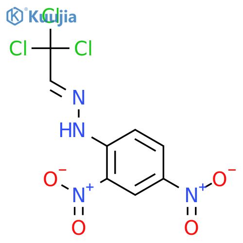 (2E)-1-(2,4-dinitrophenyl)-2-(2,2,2-trichloroethylidene)hydrazine structure